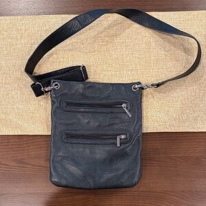 Women’s Black Leather Crossbody Bag